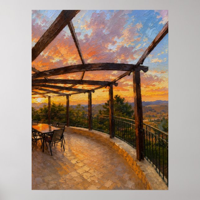 Poster Crie seu próprio pôr do sol personalizado (Frente)