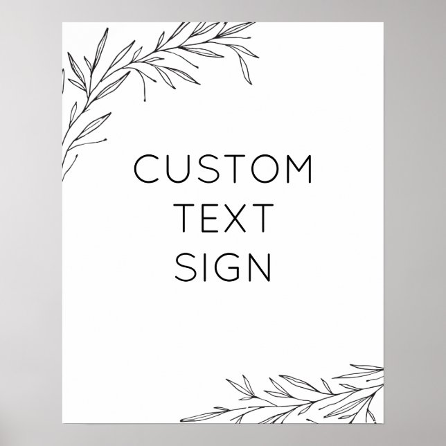 Poster Crie seu próprio pôster de ramo desenhado à mão (Frente)