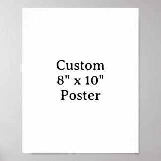 Poster Crie seu próprio pôster personalizado simples 8" x