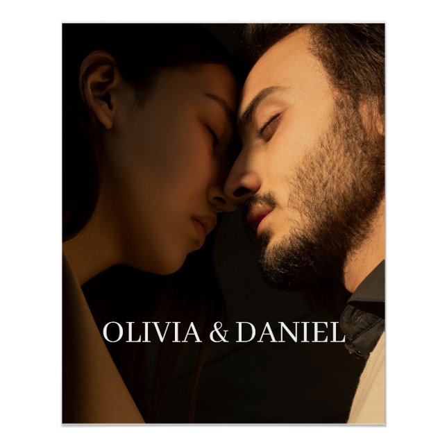 Póster Crie Seu Próprio Presente de Foto de Casal (Frente)