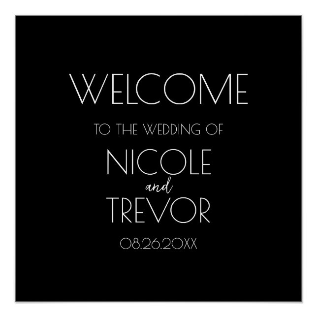 Póster Crie seu próprio - Preto (Frente)