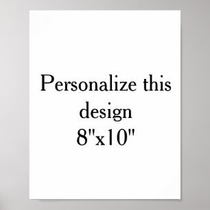 Poster crie seu próprio retrato 8"x10" nenhum
