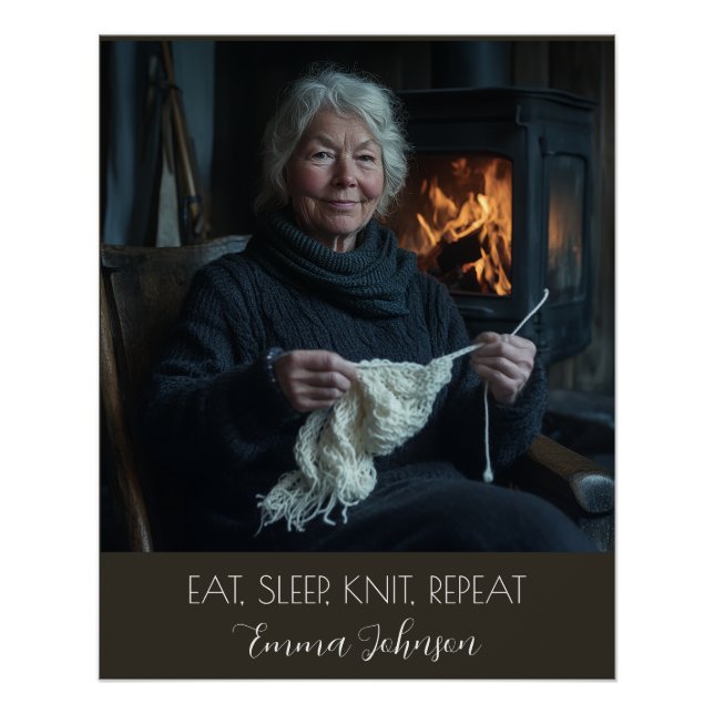 Póster Crie seu próprio texto e nome da foto (Frente)