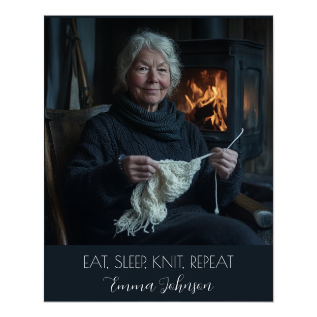 Póster Crie seu próprio texto e nome da foto (Frente)