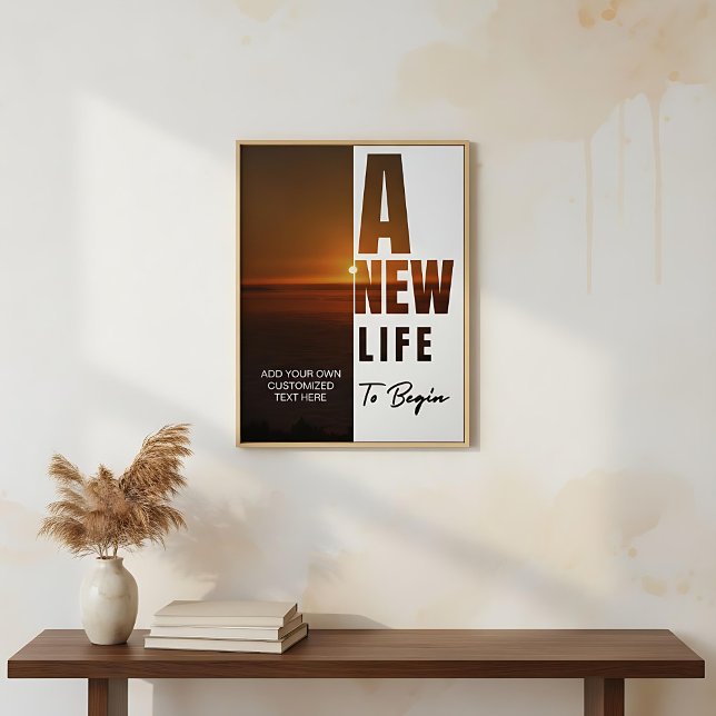 Póster Crie seu próprio texto personalizado motivacional (Criador carregado)