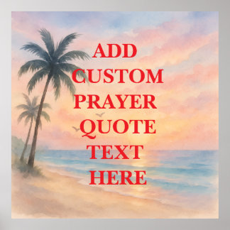 Poster Crie Sua Citação Personalizada de Oração