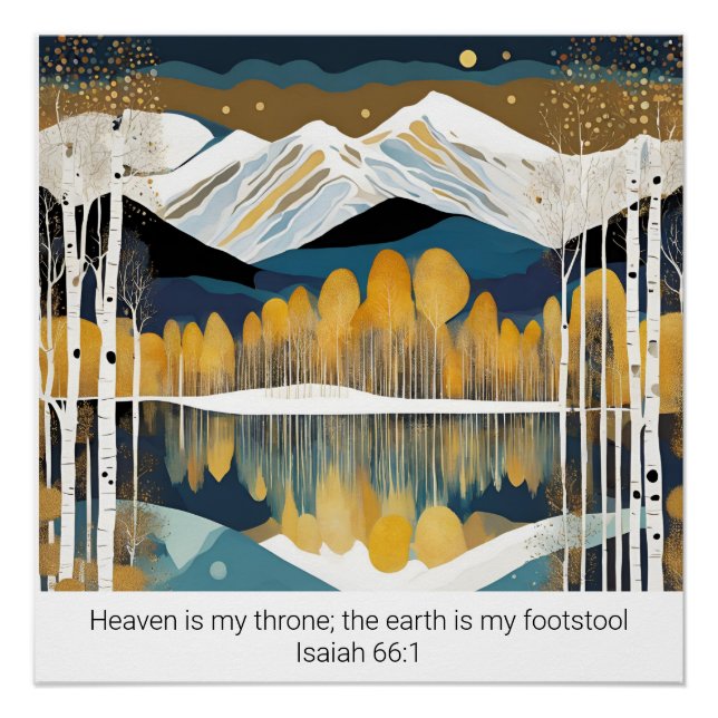 Póster Crie Sua Escritura De Citação De Montanha (Frente)