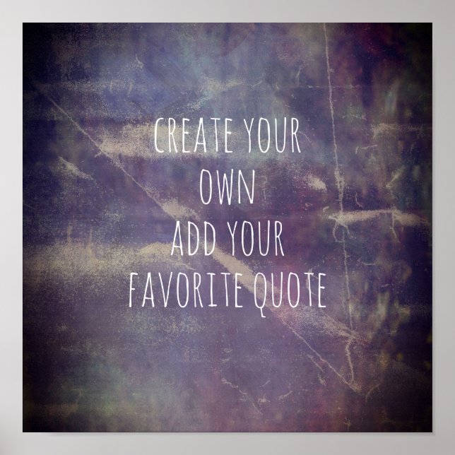 Poster crie sua própria arte de textura angustiada (Frente)