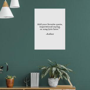 Poster Crie Sua Própria Citação