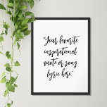 Poster Crie sua própria citação de caligrafia de script e<br><div class="desc">Crie sua própria citação personalizada de arte poster. Possui tipografia caligráfica minimalista elegante.</div>