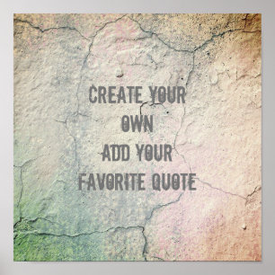 poster crie sua própria citação, design stucco rac