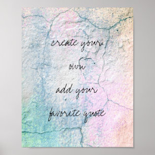 poster crie sua própria citação, design stucco rac