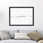 Poster Crie sua própria citação minimalista elegante<br><div class="desc">Crie sua própria arte personalizada de aspas com seu ditado favorito,  letra de música,  verso bíblia ou texto personalizado na tipografia de scripts minimalistas.</div>