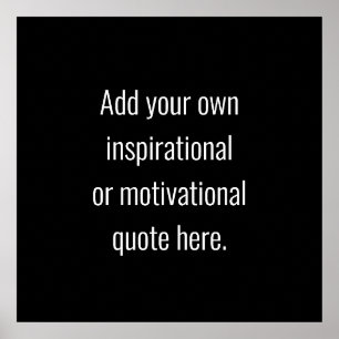 Poster Crie sua própria citação moderna e inspiradora
