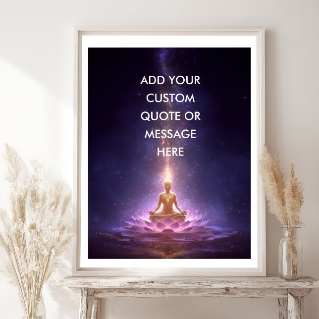 Poster Crie Sua Própria Citação Motivacional – Buda Cósmi (Create Your Own Motivational Quote – Cosmic Buddha Poster)