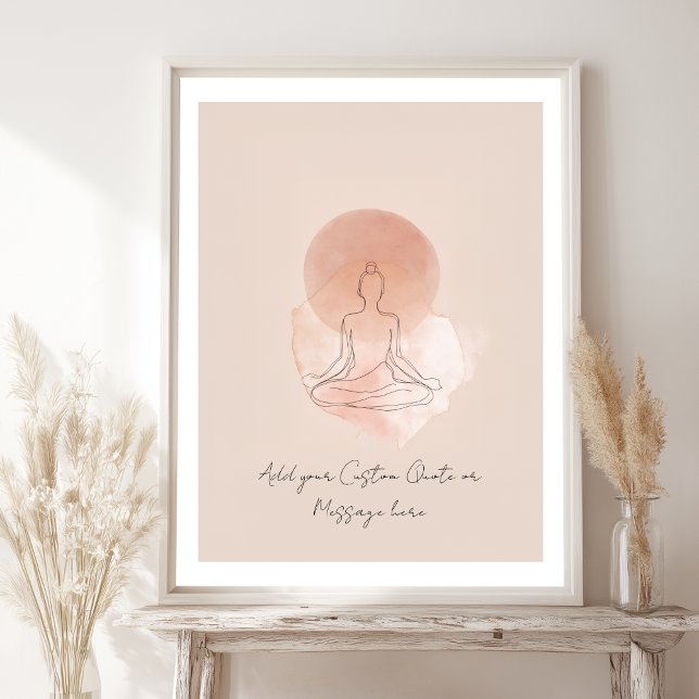 Poster Crie Sua Própria Citação Motivacional - Meditação (Create Your Own Motivational Quote- Meditation Poster)