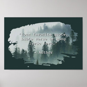 Poster Crie sua própria citação personalizada do cenário 