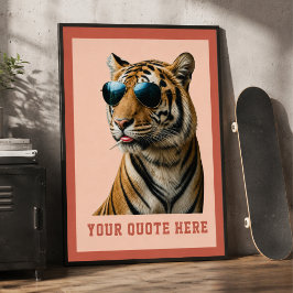 Poster Crie Sua Própria Citação Personalizada Tigre