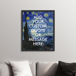 Poster Crie sua própria citação Van Gogh Starry Night Pos