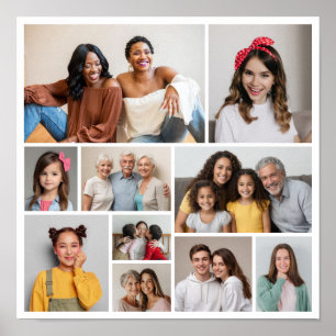 Poster Crie Sua Própria Colagem de 10 Fotos