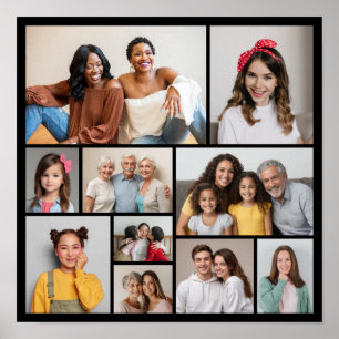 Poster Crie Sua Própria Colagem de 10 Fotos