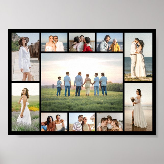 Poster Crie Sua Própria Colagem de 11 Fotos (Frente)