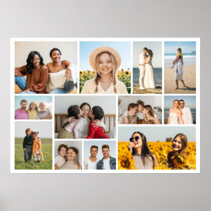 Poster Crie Sua Própria Colagem de 12 Fotos