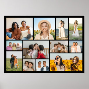 Poster Crie Sua Própria Colagem de 12 Fotos