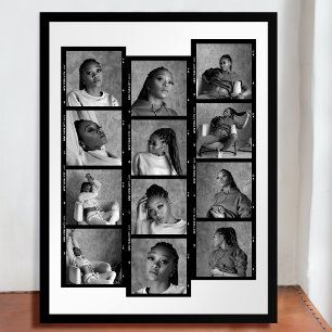 Poster Crie Sua Própria Colagem de 12 Fotos - Faixa de Fi