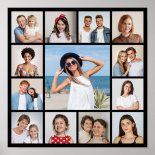 Poster Crie Sua Própria Colagem de 13 Fotos 