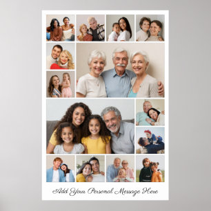 Poster Crie Sua Própria Colagem de 14 Fotos Adicione Seu