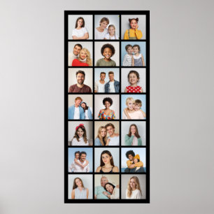 Poster Crie Sua Própria Colagem de 21 Fotos Editável em C