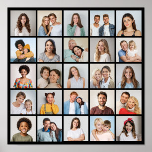 Poster Crie Sua Própria Colagem de 25 Fotos