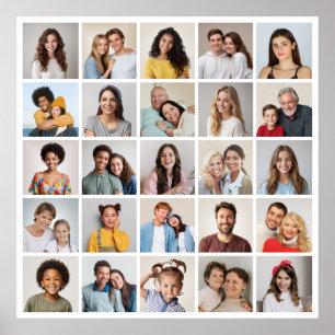 Poster Crie Sua Própria Colagem de 25 Fotos