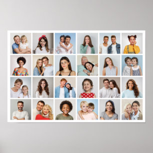 Poster Crie Sua Própria Colagem de 28 Fotos