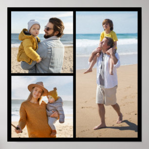 Poster Crie Sua Própria Colagem de 3 Fotos 