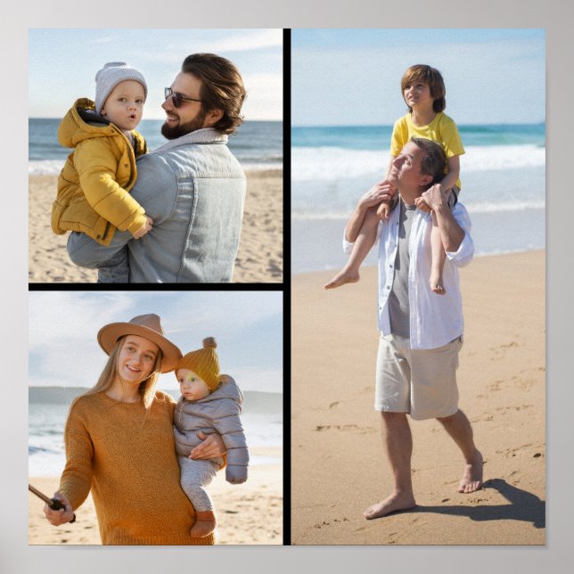 Poster Crie Sua Própria Colagem de 3 Fotos (Frente)