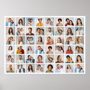Poster Crie Sua Própria Colagem de 48 Fotos