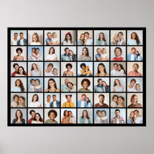 Poster Crie Sua Própria Colagem de 48 Fotos