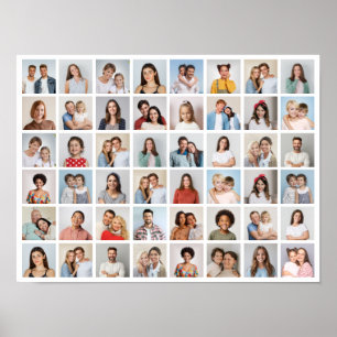 Poster Crie Sua Própria Colagem de 48 Fotos