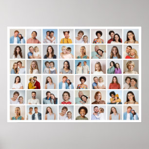 Poster Crie Sua Própria Colagem de 48 Fotos
