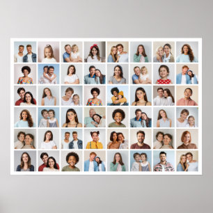 Poster Crie Sua Própria Colagem de 48 Fotos