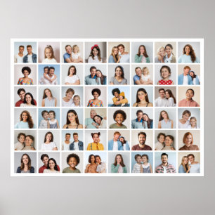 Poster Crie Sua Própria Colagem de 48 Fotos