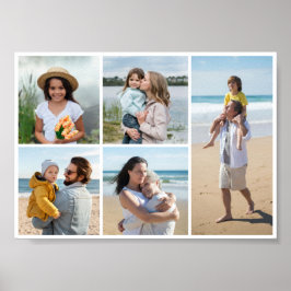 Poster Crie Sua Própria Colagem de 5 Fotos