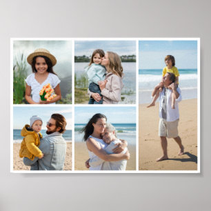 Poster Crie Sua Própria Colagem de 5 Fotos