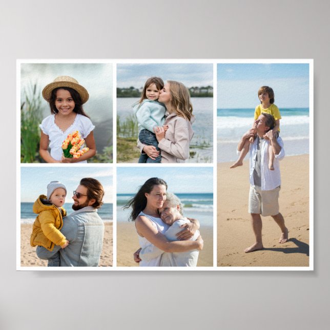 Poster Crie Sua Própria Colagem de 5 Fotos (Frente)