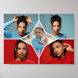 Poster Crie Sua Própria Colagem de 5 Fotos