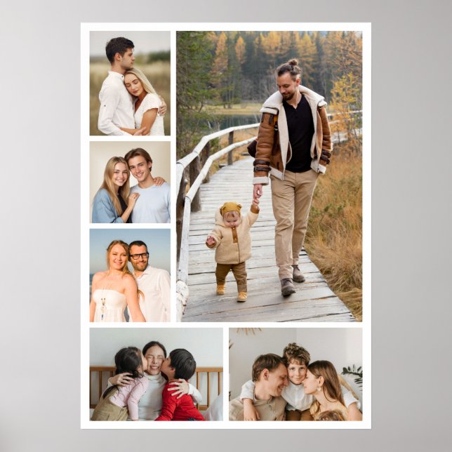 Poster Crie Sua Própria Colagem de 6 Fotos (Frente)