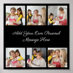 Poster Crie sua própria colagem de 6 fotos Adicione sua s