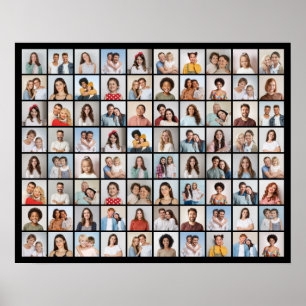 Poster Crie Sua Própria Colagem de 80 Fotos